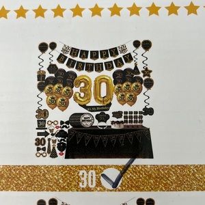 30th birthday balloon package. NWT. One size.
